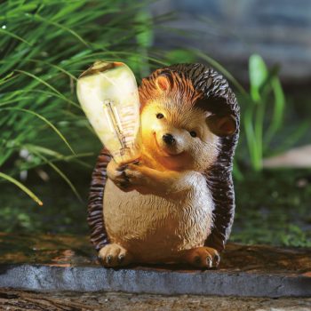 Szolár állatfigura Süni, filament leddel 16 x 19 x 23 cm 