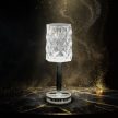 Phenom  Diamond asztali lámpa, átlátszó, állítható színhőmérséklet és fényerő, akkumulátoros kialakítás, USB tölthető