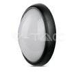 V-TAC Ovális Mennyezeti led lámpa, fekete 12W 800Lm 3000K 