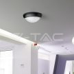 V-TAC Ovális Mennyezeti led lámpa, fekete 12W 800Lm 3000K 