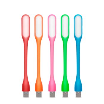   Szilikon LED-es  olvasólámpa USB csatlakozóval  17cm vegyes színben