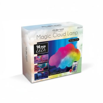   Varázs felhő lámpa RGB LED-el, távirányítóval, elemes működés, 25 x 20 x 15 cm 