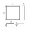 32W Kanlux Avar Keret világító beépíthető led panel 60x60cm 4000K 3800Lm