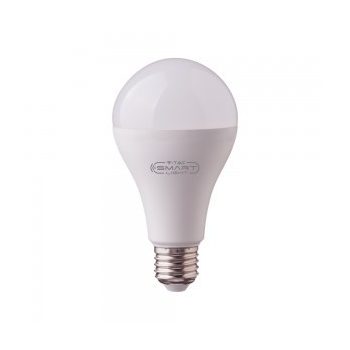   V-Tac Wifis okos LED izzó E27 15W 1300lm  RGB+CCTszín  KÉSZLET EREJÉIG KAPHATÓ!