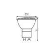 Kanlux LED spot izzó GU10 1,2W 120Lm 100° 3000K 