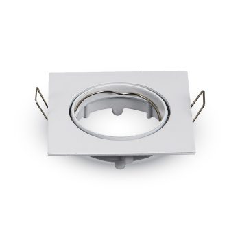   V-tac Beépíthető spot keret, billenthető, négyzet forma, fehér szín