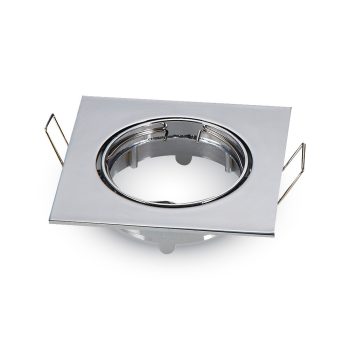   V-TAC Beépíthető spot keret, billenthető, négyzet forma, króm szín