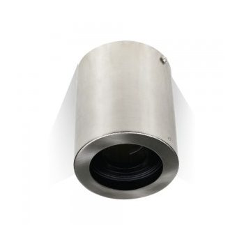   V-tac Felületre szerelhető spot keret, billenthető, kerek forma, szatén nikkel szín