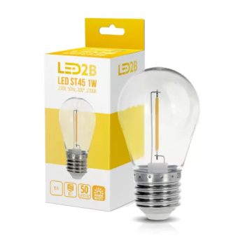 Kobi kisgömb filament LED izzó E27 1W 50lm 220° 2700K 