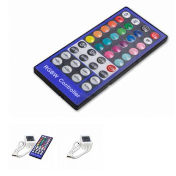   RGBW led szalag vezérlő infrás távirányítóval  40 gombos 12-24V 96-192W 