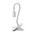 KOBI asztali csiptetős lámpa hajlítható fejjel, E27 foglalat, fehér