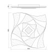 Vivalux SAVOY Mennyezeti design led lámpa távirányítóval 63W 4378Lm 3000-6400K 