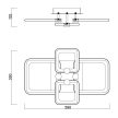 Vivalux METRO Mennyezeti design led lámpa távirányítóval 74W 5906Lm 3000-6400K