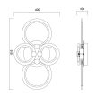 Vivalux DOTS Mennyezeti design led lámpa távirányítóval 51W 4466Lm 3000-6400K