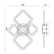 Vivalux  RUBY MennMennyezeti design led lámpa távirányítóval 55W 4930Lm 3000-6400K