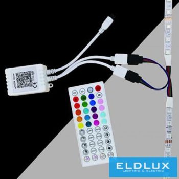   Universo RGB led szalag vezérlő infrás távirányítóval, Bluetooth okos funkcióval 12-24V 120W