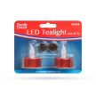 LED-es teamécses, piros csillámos, 2 db / csomag KÉSZLETEREJÉIG KAPHATÓ!