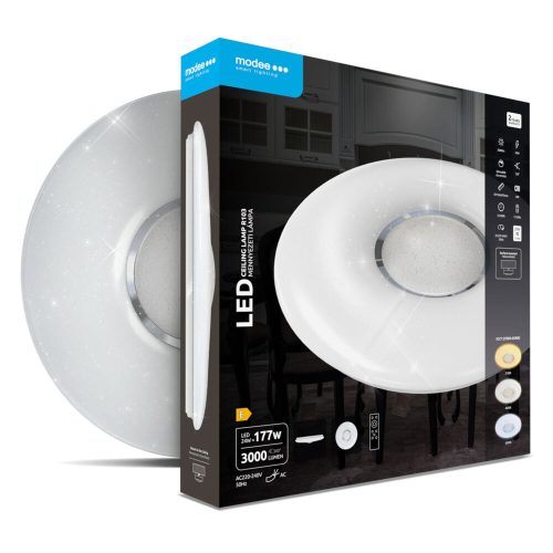 Modee CCT Mennyezeti led lámpa távirányítóval, kerek forma, opál búrával, 24W 3000Lm 2700-6500K