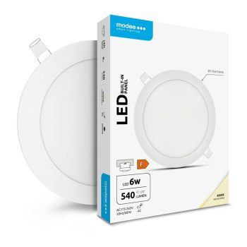 Modee 6W  Beépíthető kör led panel 4000K 540Lm
