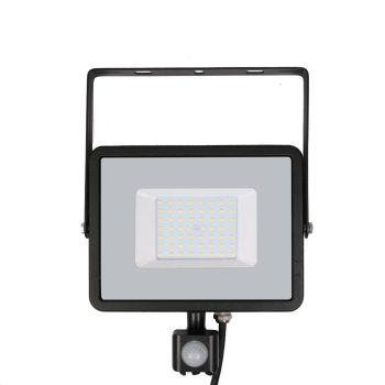   Mozgásérzékelős  LED reflektor fekete 50W 3000K 4000Lm KÉSZLET EREJÉIG KAPHATÓ!