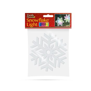   Világító hópehely  RGB LED-del  13 cm KÉSZLET EREJÉIG KAPHATÓ!