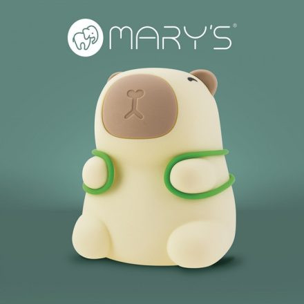 Ecolight Kapibara éjszakai fény, USB tölthető,időzíthető kikapcsolás, meleg fehér+ RGB fény 