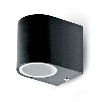   Kültéri fali lámpa GU10 foglalattal, lefelé álló, fekete