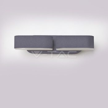   Fali lámpa ovális formával, állítható karral, szürke 12W 3000K 1100Lumen KÉSZLET EREJÉIG KAPHATÓ!