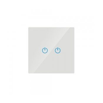   V-Tac Üveg érintős 105 kapcsoló fehér  KÉSZLET EREJÉIG KAPHATÓ!