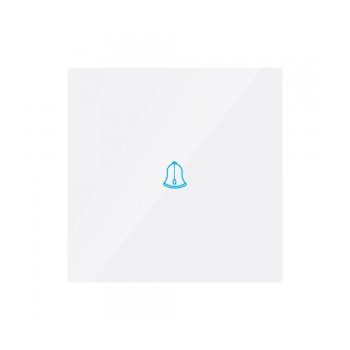   V-Tac Üveg érintős csengőkapcsoló fehér KÉSZLET EREJÉIG KAPHATÓ!