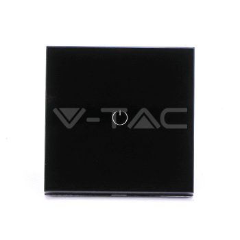   V-Tac Wifis okos üveg érintős kapcsoló, 1 gombos, fekete KÉSZLET EREJÉIG KAPHATÓ!