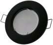 Avide Beépíthető spot keret, fix, kerek forma, fekete szín
