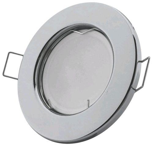Avide Beépíthető spot keret, fix, kerek forma, króm szín 