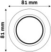 Avide Beépíthető spot keret, fix, kerek forma, króm szín 