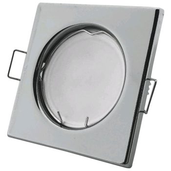   Avide Beépíthető spot keret, fix, négyzet forma, króm szín 