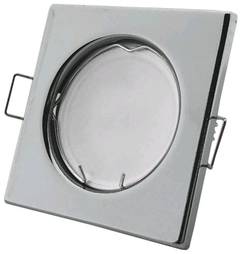 Avide Beépíthető spot keret, fix, négyzet forma, króm szín 