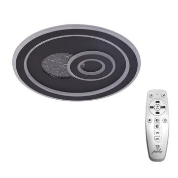   Nedes design mennyezeti lámpa távirányítóval +Nedes smart applikációs vezérléséssel, kerek forma CCT 95W 4750Lm fekete