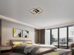 Nedes design mennyezeti lámpa távirányítóval +LampSmart Pro applikációs vezérléséssel, szögletes forma CCT 80W  6200Lm Fekete