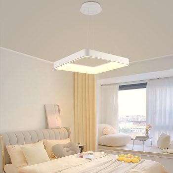   Nedes design függeszték távirányítóval +Nedes smart applikációs vezérléséssel, szögletes forma 55W CCT 4000Lm fehér