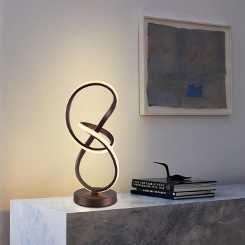   Nedes Design asztali lámpa, bronz barna szín 28W 1700Lm CCT