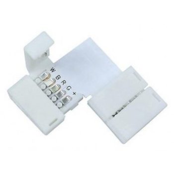   RGBW led szalag sarok csatlakozó 5 pólusos,  szalag-szalag toldáshoz, 10mm
