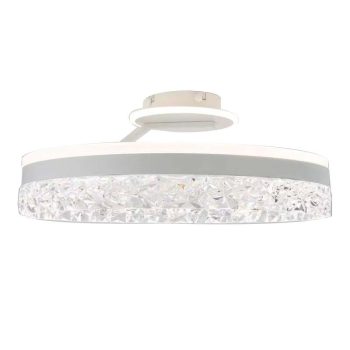   Nedes kristályos design mennyezeti lámpa távirányítóval +LampSmart Pro applikációs vezérléséssel, kerek forma CCT 86W 6800Lm fehér 