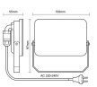 Nedes LED reflektor 10W 4000K 950Lm IP65 fehér