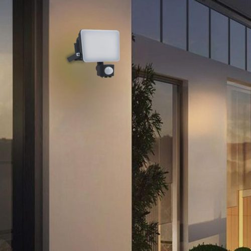 Nedes Mozgásérzékelős LED reflektor 10W 4000K 950Lm IP65 fekete