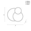 Nedes design mennyezeti lámpa távirányítóval +LampSmart Pro applikációs vezérléséssel CCT 60W 4900Lm