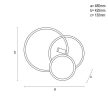 Nedes design mennyezeti lámpa távirányítóval +LampSmart Pro applikációs vezérléséssel CCT 65W 4600Lm