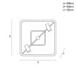 Nedes design mennyezeti lámpa távirányítóval +LampSmart Pro applikációs vezérléséssel CCT 70W 6000Lm