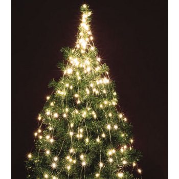   Karácsonyi Led fényfűzér köteg 10 szálból, 200Led 1,9m IP44 meleg fehér