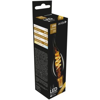 Avide gyertya filament LED izzó E14 3W 180Lm 360° 2700K
