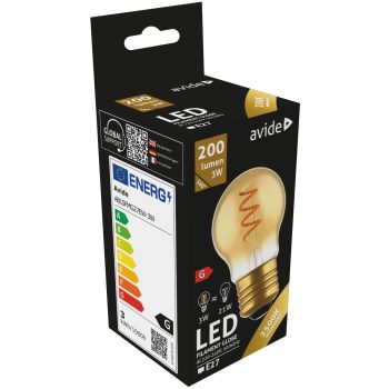 Avide kisgömb filament LED izzó E27 3W 200Lm 360°  2500K
